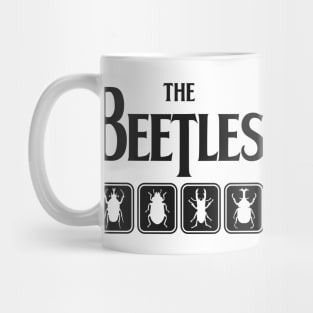 The Beetles: Punny Parody Classic Rock and Roll Silhouette Design Mug